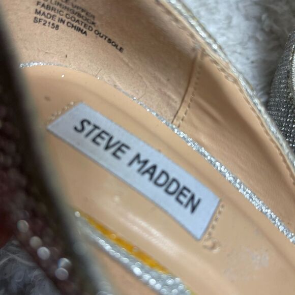 Steve Madden Alary Rhinestone slip on heels pointed toe size 7.5M - Picture 10 of 12